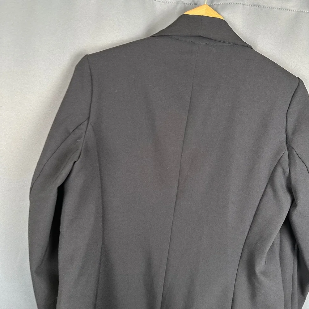 Anne Klein Womens Black Open Front Shawl Collar Blazer Jacket NWT Size S